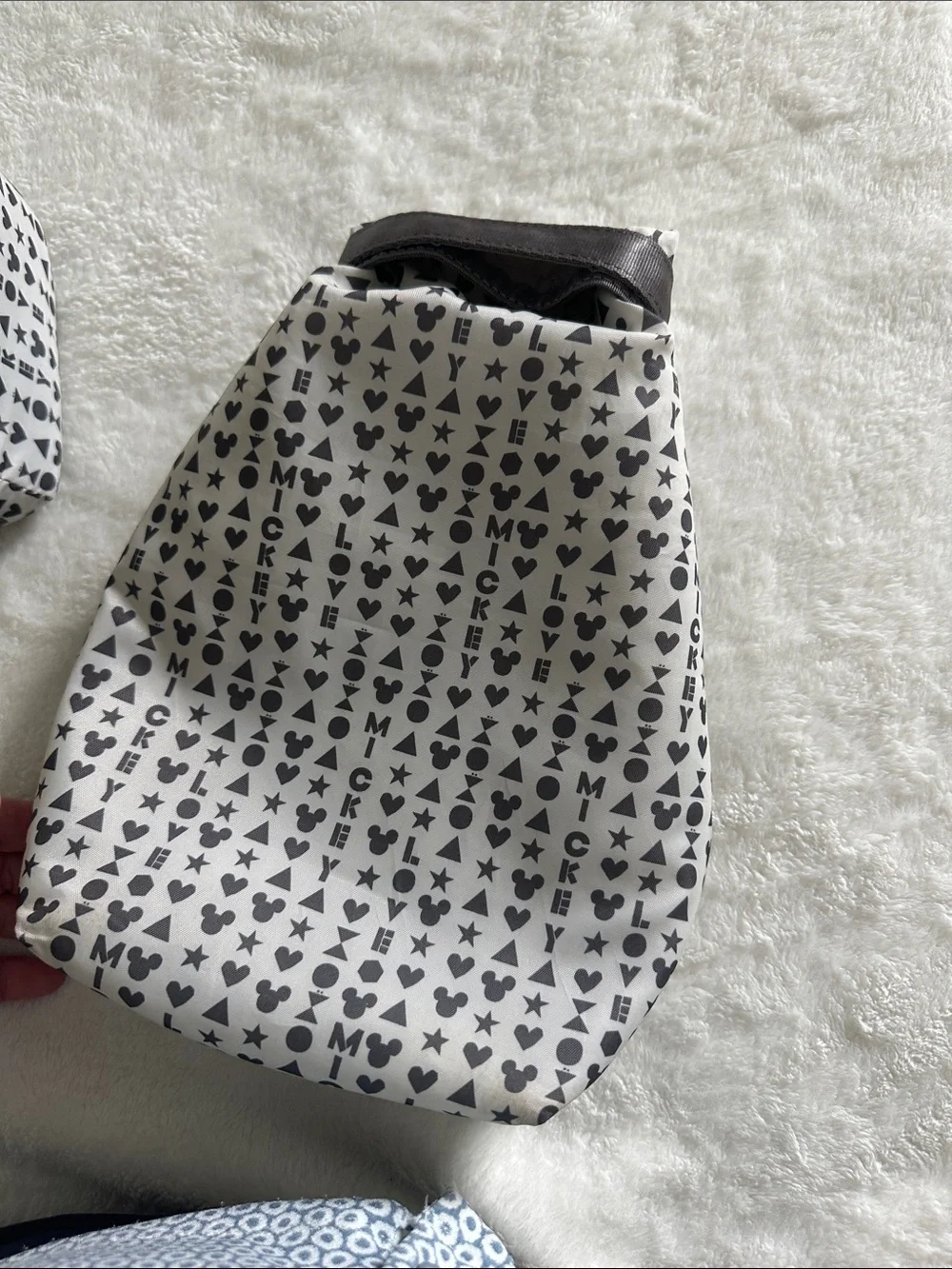 Petunia Pickle Bottom Disney Gray & White Patterned Bag Pouch Set